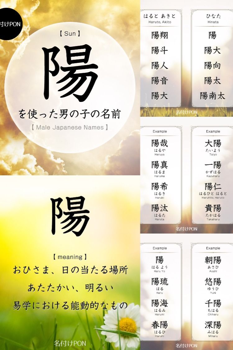 陽 名前