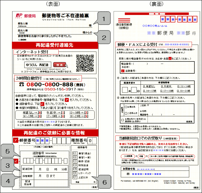 郵便 再 配達